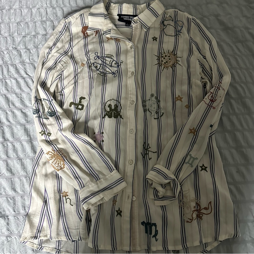 JOHNNY WAS Button Down Blouse